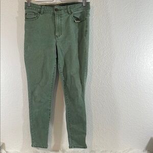 D. Jeans Olive Green Skinny Denim Jeans with Pockets Size 6
